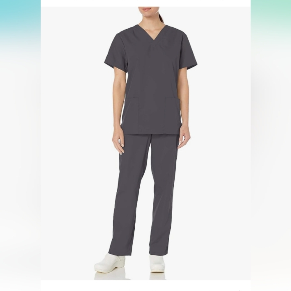 Cherokee womens Unisex Scrub Top and Scrub Pant Set￼￼￼￼￼￼￼